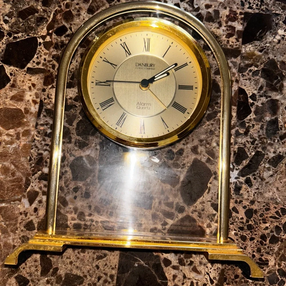 Danbury clok company Gold and Silver Arch Clock